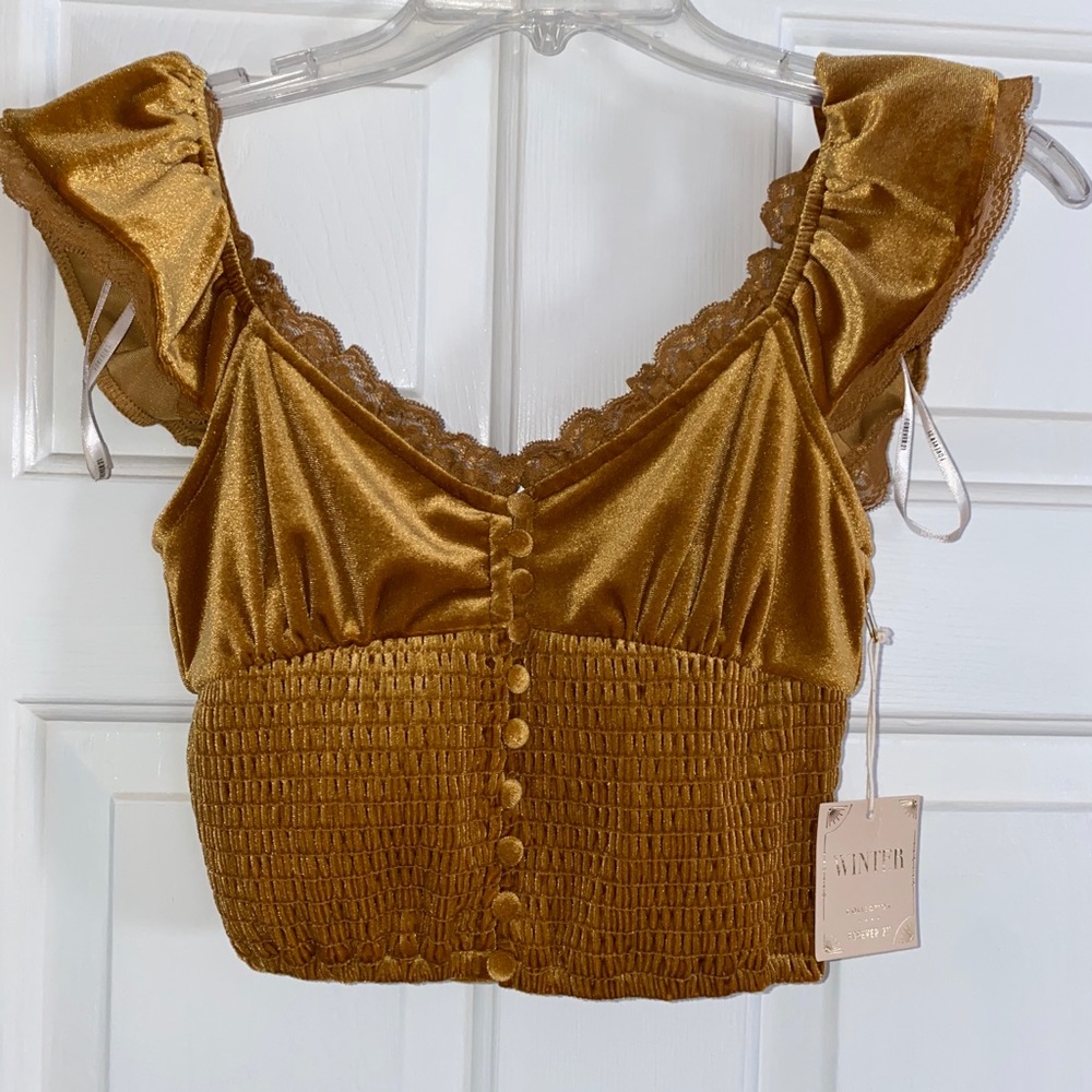 Velvet crop top